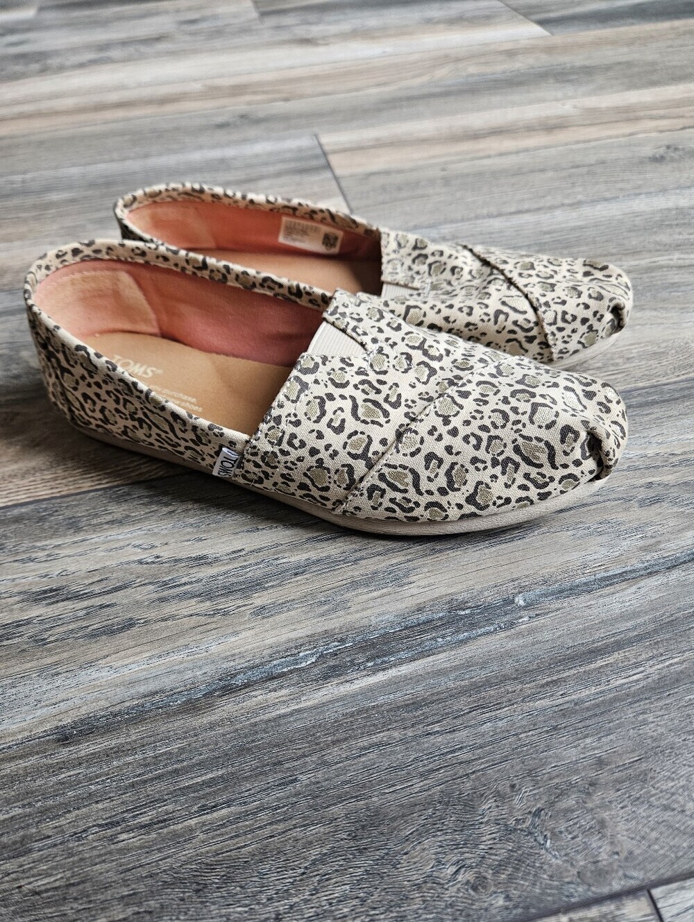 Toms Women's Leopard Print Slip-On Flats - Beige/Tan